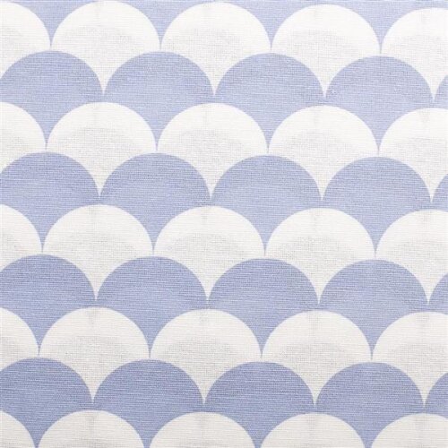 Scale decorative in tessuto denim blu chiaro bianco
