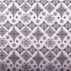 Tela decorativa diamantes mandala rosa claro