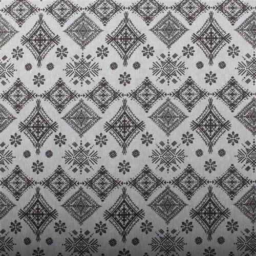 Decorative fabric diamonds mandala light grey