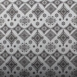 Tela decorativa diamantes mandala gris claro