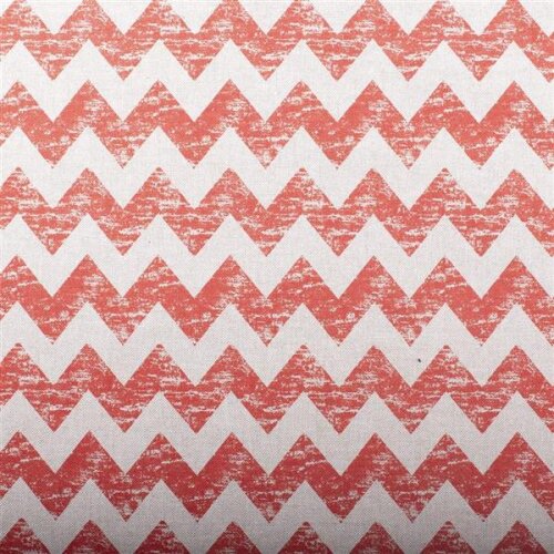 Decoratieve stof zigzag oranje linnen look