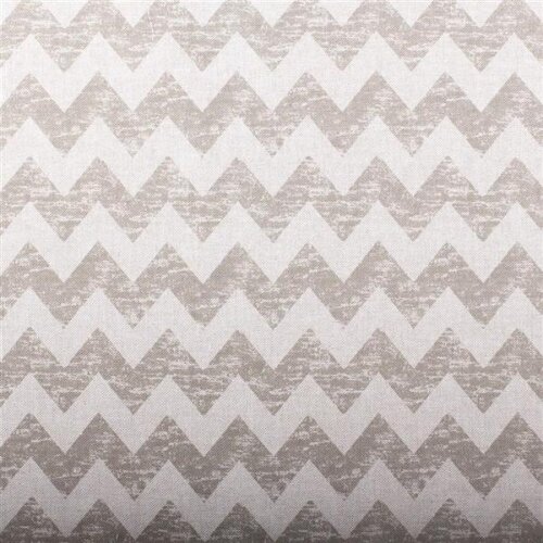 Decorative fabric zigzag light khaki linen look