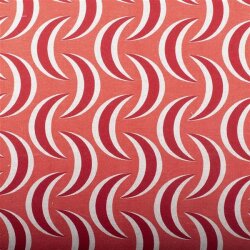 Patrón de hoz de tela decorativa rojo anaranjado