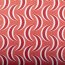 Tissu décoratif motif faucille rouge orangé