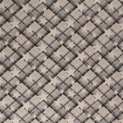 Decorative fabric black baby blue checkered with stars...