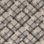 Decorative fabric black baby blue checkered with stars linen look