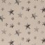 Decoratieve stof, lichtblauw, grijs, geruite sterren, linnen look