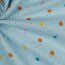 Muslin colorful rain of dots - light blue