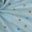 Muselina colorida lluvia de puntos - azul claro