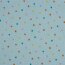 Muslin colorful rain of dots - light blue