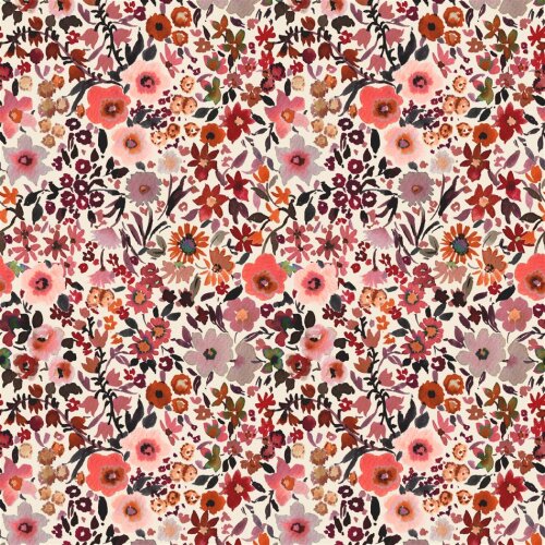 Maillot de algodón Digital Flowers - crema