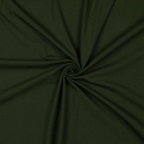 Jersey de algodón orgánico *Gerda* - verde bosque oscuro