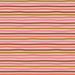 Cotton jersey organic stripes - light pink