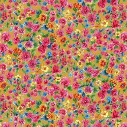 Cotton Jersey Digital Flower Mix - Color Mix