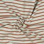 Katoenen jersey strepen LUREX - terracotta/ZILVER