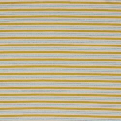 Cotton jersey stripes LUREX - ochre/SILVER