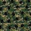 Katoenen jersey Digital SKULL Camouflage 1-TIME - donkergroen