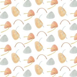 Cotton Jersey Digital Shapes and Strokes - white