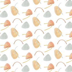 Cotton Jersey Digital Shapes and Strokes - white