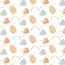 Jersey de coton Digital Shapes and Strokes - blanc