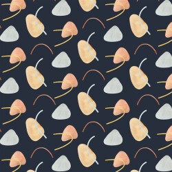 Cotton jersey Digital Shapes and Strokes - midnight blue