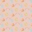 Cotton jersey shapes and strokes - powder pink