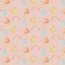 Cotton jersey shapes and strokes - powder pink