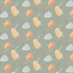 Cotton Jersey Digital Shapes and Strokes - Sage