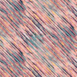 Katoenen jersey Organic Digital kleurrijke lijnen - kwartsroze