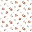 Katoen Jersey Organische Digitale Bloemen - wit