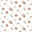 Katoen Jersey Organische Digitale Bloemen - wit