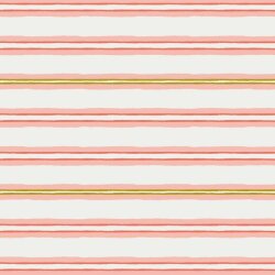 Cotton jersey stripes - old white/ROSE