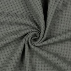 Jersey gaufré Organic - gris graphite