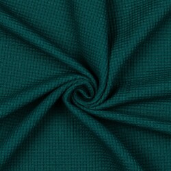Waffle Jersey Organic - green petrol