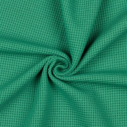 Waffle Jersey Organic - old green blue