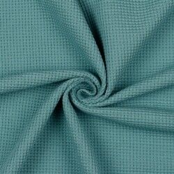 Waffle jersey organic - ocean blue