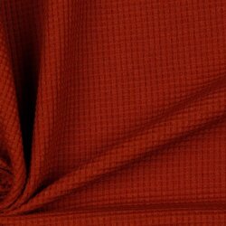Jersey gaufré Organic - rouge-orange