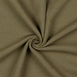 Organic waffle jersey - taupe