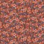 Cotton jersey digital petals - rust orange
