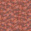 Cotton jersey digital petals - rust orange