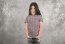 Cotton jersey digital petals - rust orange