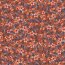 Cotton jersey digital petals - rust orange