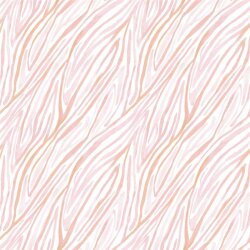 Jersey di cotone Digital Animals - bianco/rosa cipria