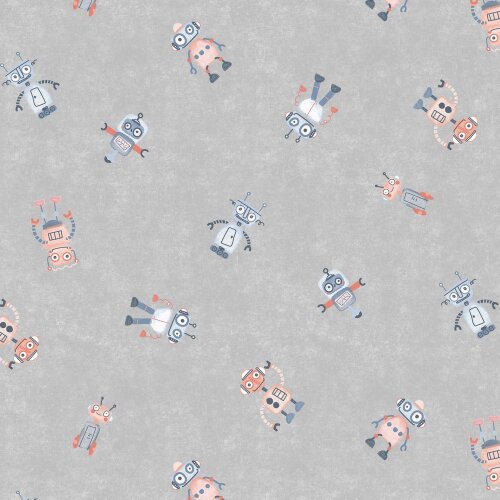 Maillot de algodón Organic Digital Robot - gris claro
