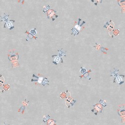 Robot digitale organico in jersey di cotone - grigio chiaro