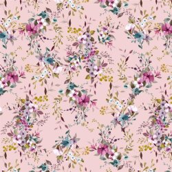 Maillot de algodón Digital Flowers - rosa claro