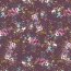 Katoenen jersey Digital Flowers - aubergine
