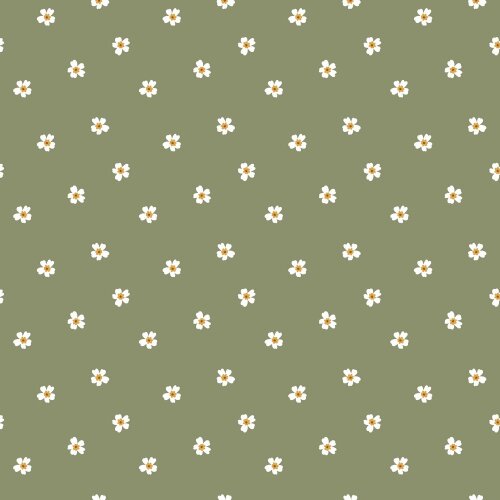 French Terry flowers - light old mint