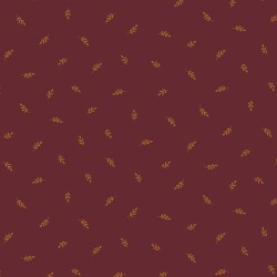 Cotton Jersey Organic Leaves - berry