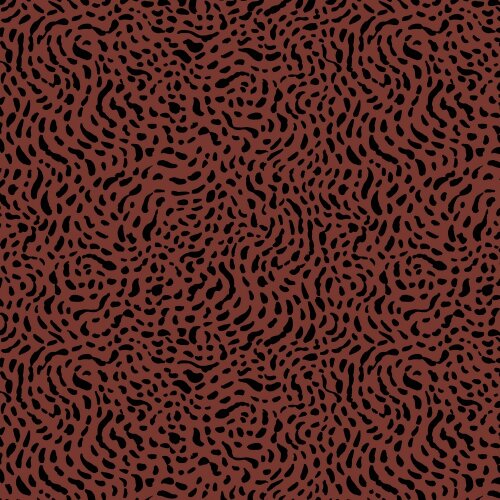 Katoenen jersey dots & forman - terracotta